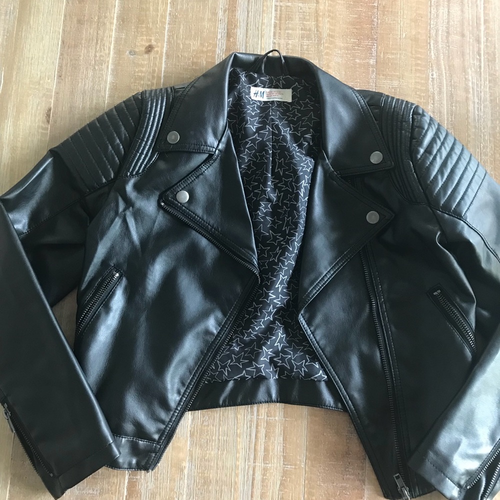 H&M Faux Leather Motorcycle Jacket